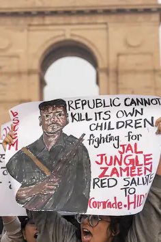 openletteryt's tweet photo. @satishacharya protestor ke poster me comrade hidma nahi banaya aapne. aisa kyu? 🤔 https://t.co/DfZrVK7hir