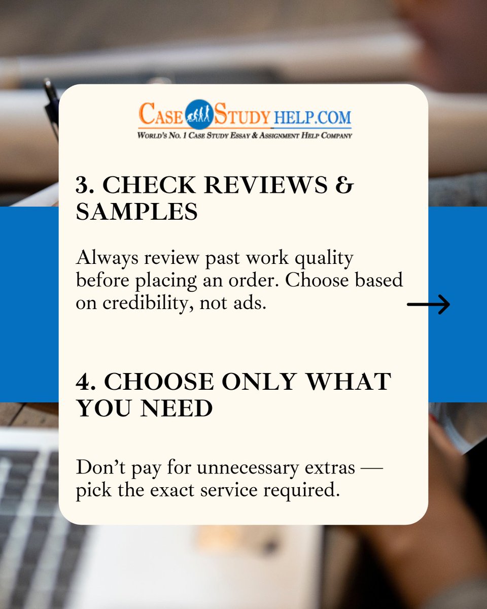 casestudyhelp's tweet image. College students don’t have to break the bank for assignment help.

Visit at: tinyurl.com/zut46eph

#affordableassignmenthelp #collegestudents #budgetfriendly #studenttips #studysmart #assignmentguide #academicsuccess #universitystudents #homeworkhelp #casestudyhelp