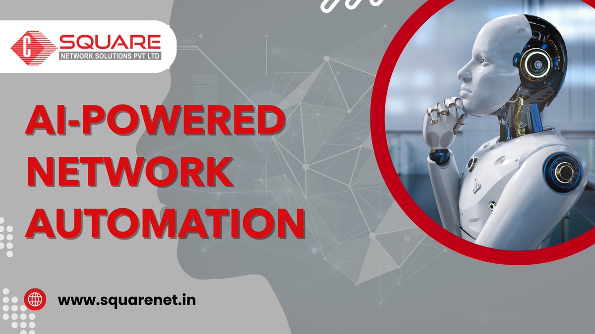 square_net1's tweet image. Discover how AI-driven network automation enhances performance, security, and uptime  powered by Square Network Solutions.
 #networkautomation #ai #smartnetworks #cybersecurity #networking #datacenter #itsolutions #square #squarenetworksolutions #southindia #digitaltransformation