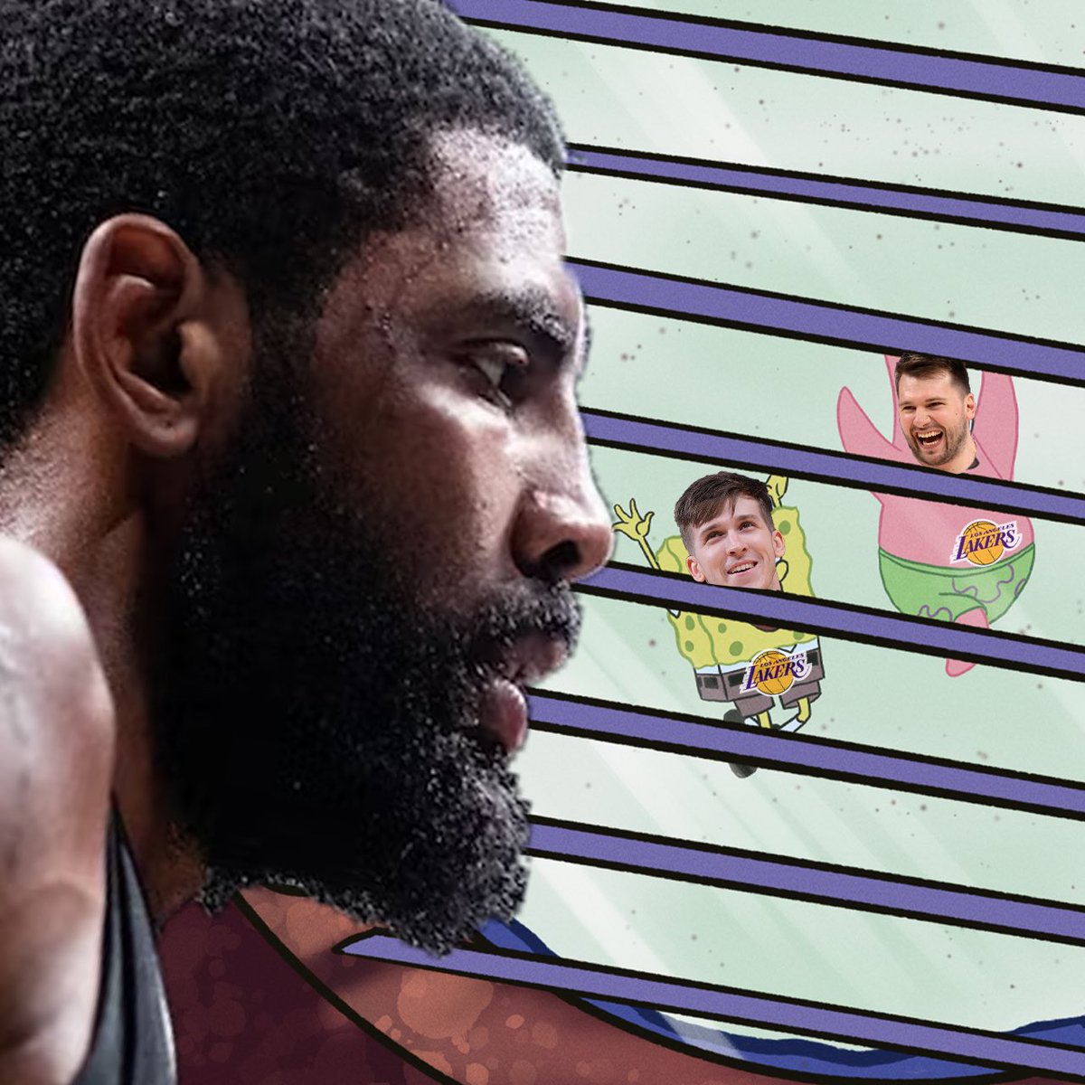 Kyrie watching Luka and Austin become besties 