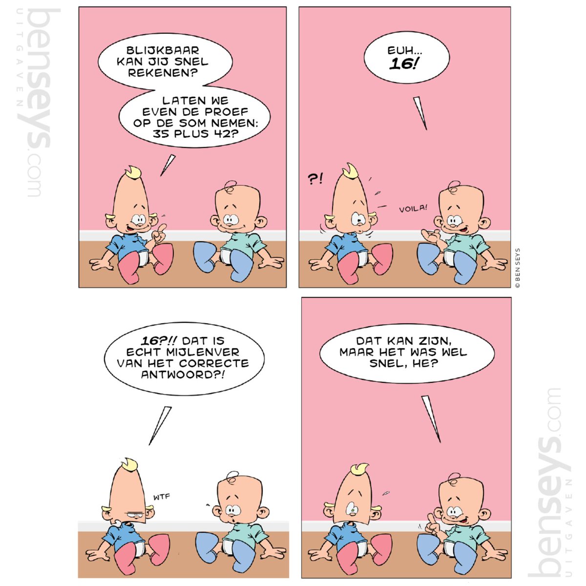 Nieuwe Wieger-gag! 

Het 40-jarige jubileumalbum is nu verkrijgbaar in de betere boekhandels! Mis deze unieke collectie niet.

Strip of illustratie op maat nodig? 
Neem contact op via info@benseys.com.

#wieger #gag #strip #humor #benseys #jubileum #nieuw #boekhandel