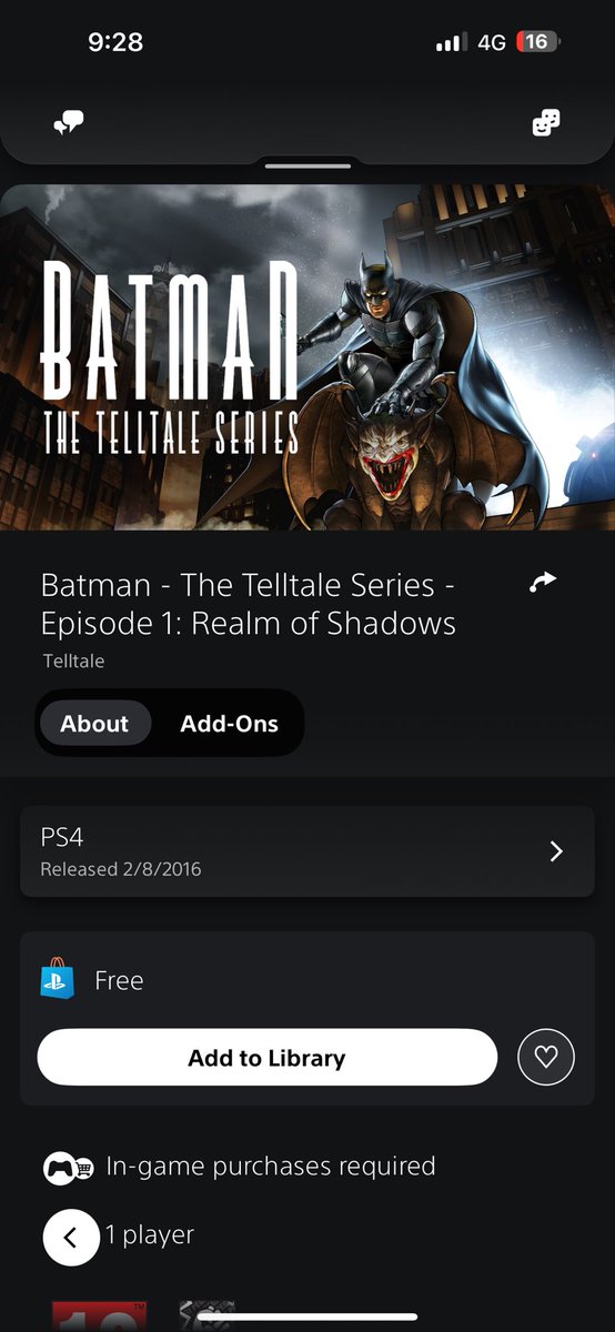لقيت لعبة باتمان the telltale series مجانية بالستور، وبديته.
والصراحة مره تحمس! 
نظام اللعب هذا له جو مختلف