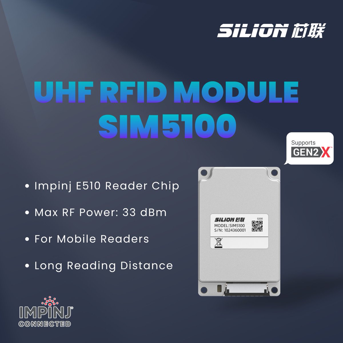 𝗕𝘂𝘆 𝗦𝗶𝗹𝗶𝗼𝗻 𝗧𝗲𝗰𝗵'𝘀 𝗨𝗛𝗙 𝗥𝗙𝗜𝗗 𝗠𝗼𝗱𝘂𝗹𝗲 𝗦𝗜𝗠𝟱𝟭𝟬𝟬.

visit us!
en.silion.com.cn

#uhfrfidmodulesim5100 #SIM5100 #rfidtechnology #rfidsolutions #RAINRFID #rfidmodules #uhfrfid #siliontech #rfidreader #RFID #UHF #IoT #Logistics #SupplyChain