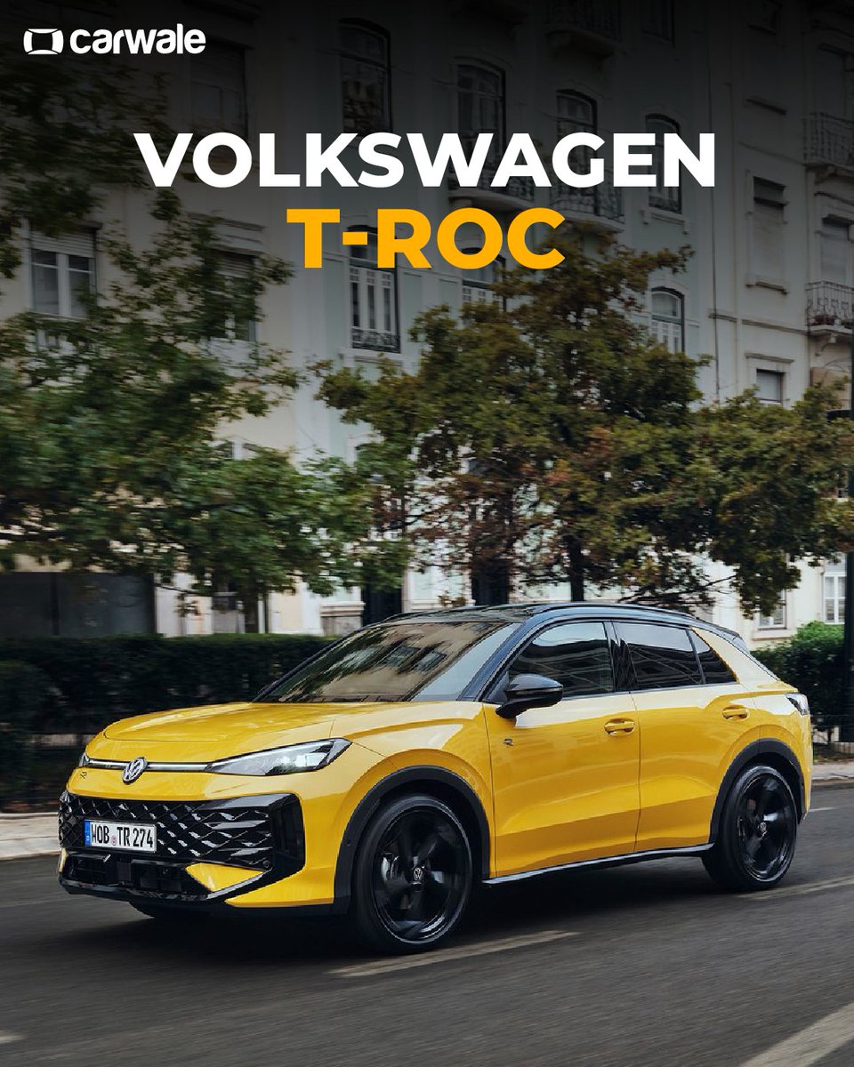 CarWale's tweet photo. The 2026 Volkswagen T Roc enters its second generation with a larger footprint, sharper design, a more premium cabin and an all hybrid powertrain lineup.
#volkswagen #troc #volkswagentroc #cars #cwphotos #cars #automobiles #carupdates #carphotos #carimages https://t.co/Wo6uX641L2
