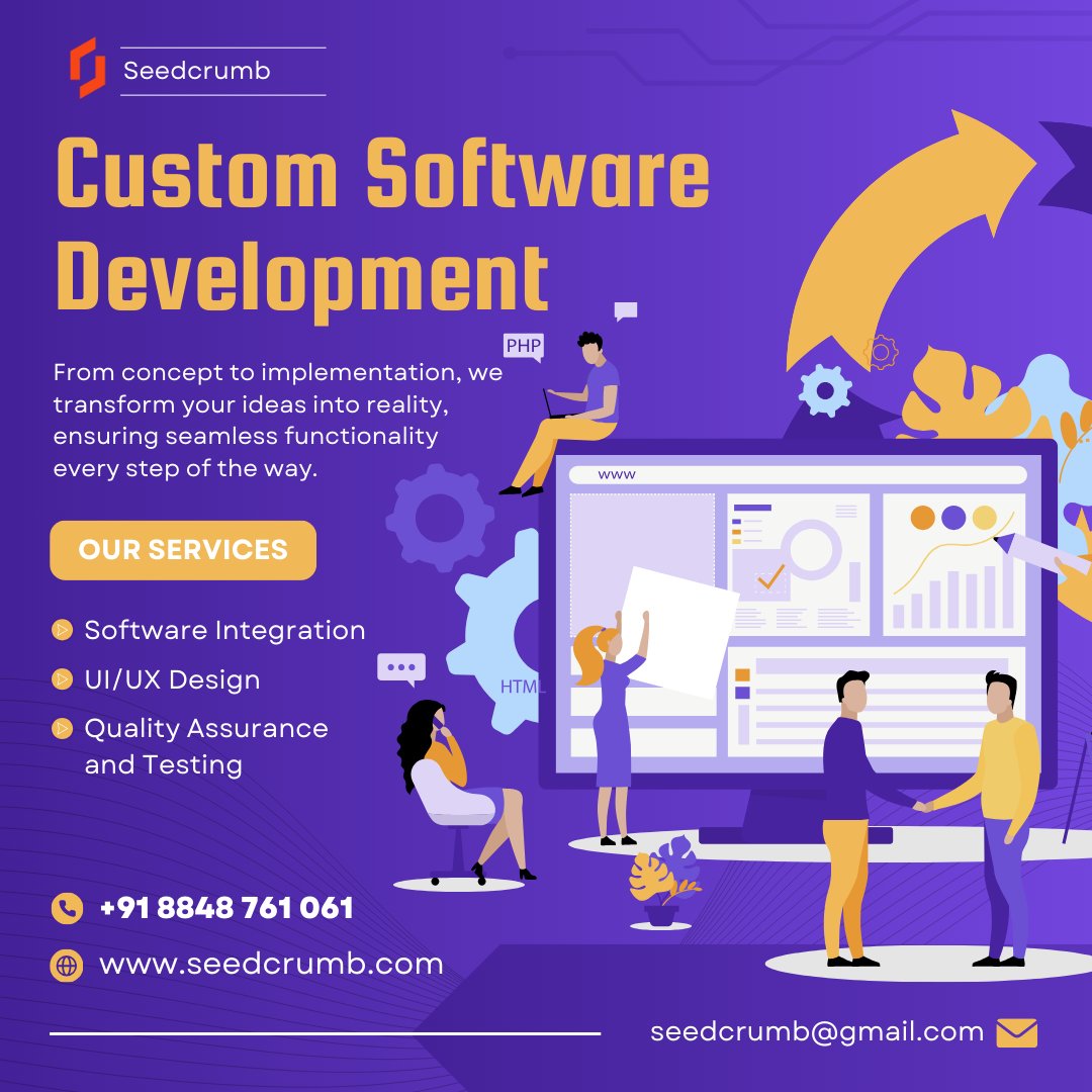 seedcrumb's tweet image. 📷 Transform Your Ideas into Powerful Software! 
 seedcrumb.com

#CustomSoftwareDevelopment #SoftwareSolutions #TechInnovation #DigitalTransformation #SoftwareIntegration #UIUXDesign #QualityTesting #BusinessSolutions #ITServices #TechCompany #KeralaBusiness #Seedcrumb