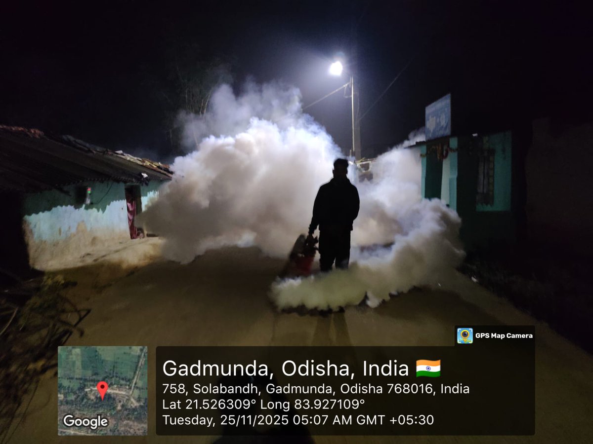 SMC_Sambalpur's tweet image. Fogging carried out at Hirakud and adjoining areas to control mosquito breeding and ensure public health safety.
#vectorcontrol