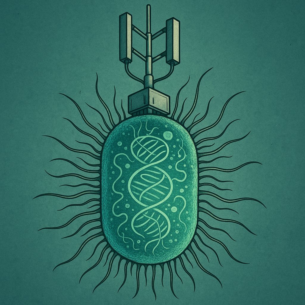 uosseker's tweet image. “Bakteriler, vücudun içindeki bilgiyi dış dünyaya kablosuz iletebilir mi?”
İçinizde olup biten fizyolojik olayları okuyabilen; bu bilgileri sentetik bir gen devresi aracılığıyla bir antene aktararak rapor eden bir bakteri olsa?
Üstelik bunu gerçek zamanlı olarak bir merkeze…