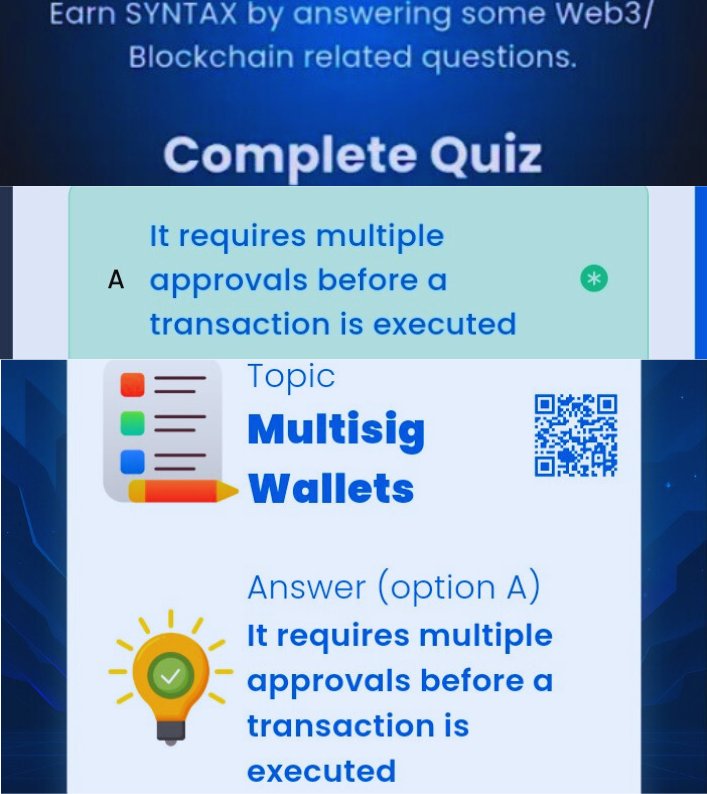 MissyOgo's tweet image. Syntax Verse📍 Daily /General Quiz For Today.
Date: 26/11/2025 

Daily Quiz📌
📍Answer: 👉  Option  A 

⭐️Reward:  20 $SYN  
  #Syntax