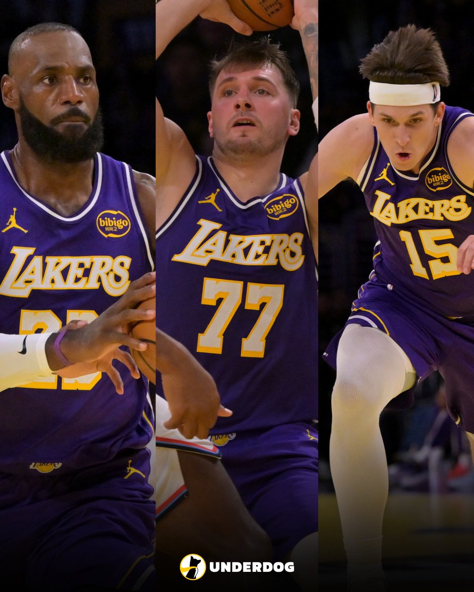 Luka, LeBron, and Austin Reaves tonight:

99 PTS
24 REB
22 AST
57.6% FG
52.4% 3PT