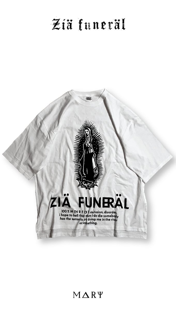 ZIAFUNERAL's tweet photo. [info]

ZIÄ FUNERÄL  apparel sale 20%off

. Mary : oversized tee

こちらのアパレルは現在ストアで販売中の
もので販売終了となります
(再生産はありません)

ストック販売
*ご購入後約1週間で発送します

store [Forever Youth Culture]
https://t.co/swTL0pftWF https://t.co/5oV8Wqnw3y