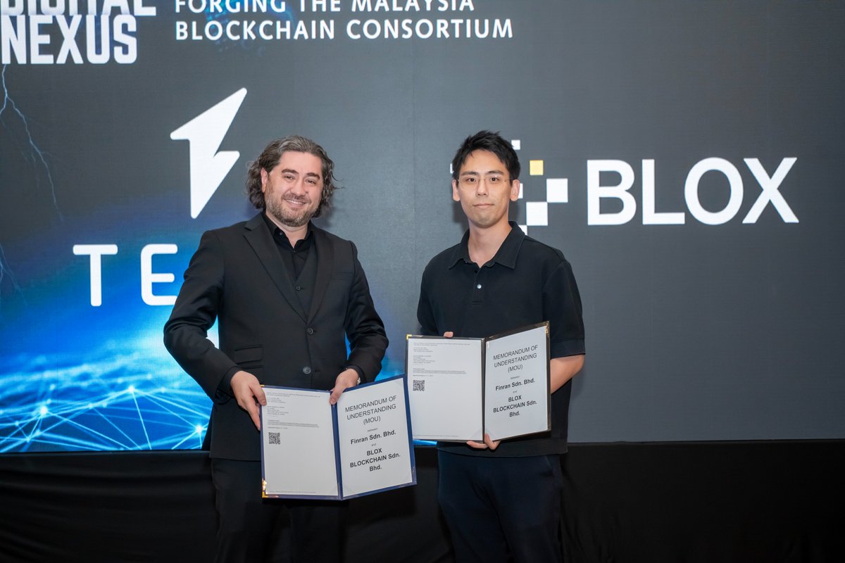 blox_malaysia's tweet image. We’re excited to share that BLOX has officially signed an MoU with @TeizaProtocol  as they work towards establishing the Malaysia Blockchain Consortium.

Proud to be part of this journey and we look forward to supporting its development and future launch. 🩵🇲🇾