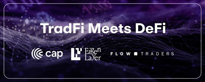 ✨✨TradFi chính thức lên chuỗi

<a href="/capmoney_/">cap</a>  ra mắt AVS trên <a href="/eigencloud/">EigenCloud</a>  : Flow Traders (Euronext: FLOW) – top global market maker – đang vay USDC trực tiếp on-chain.Bảo đảm 100% bằng Ethereum stake:
- Vỡ nợ → slashing tức thì
- Stake bị slash → tự động bồi