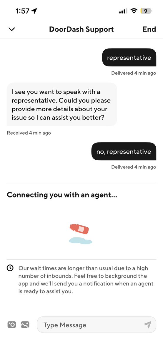 crvso's tweet image. y&apos;all pissing me off. first u don&apos;t give me credits for my MISSING ORDER and now y&apos;all don&apos;t have anyone to talk to when i have a GENUINE ISSUE W MY ORDER. i&apos;m finna delete my account, don&apos;t worry &apos;bout it. @DoorDash