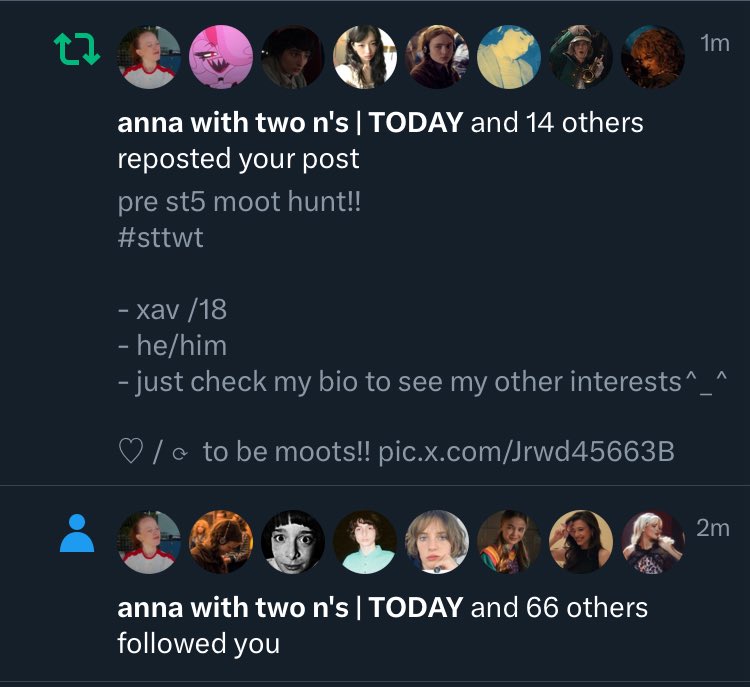 XavSkywalker's tweet image. ❤️STRANGER THINGS GAIN TRAIN!!!❤️

- reply with #StrangerThings5 and follow everyone who likes your reply!!!

- retweet to gain more💫

#sttwt #promotwt #moothunt