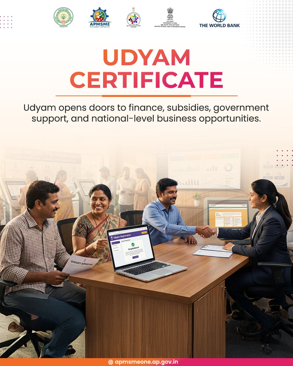 apmsmedc's tweet image. Andhra Pradesh MSMEs power up their progress through Udyam.

Udyam not only simplifies key business processes but also enhances visibility on national platforms, enabling entrepreneurs to showcase their capabilities more effectively. 

It supports easier access to financial…