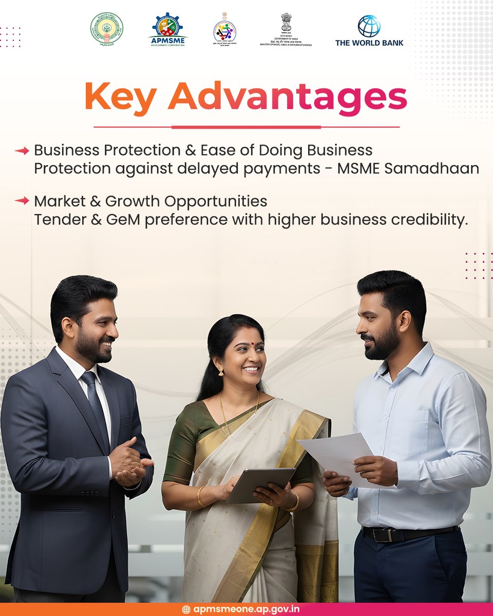apmsmedc's tweet image. Andhra Pradesh MSMEs power up their progress through Udyam.

Udyam not only simplifies key business processes but also enhances visibility on national platforms, enabling entrepreneurs to showcase their capabilities more effectively. 

It supports easier access to financial…
