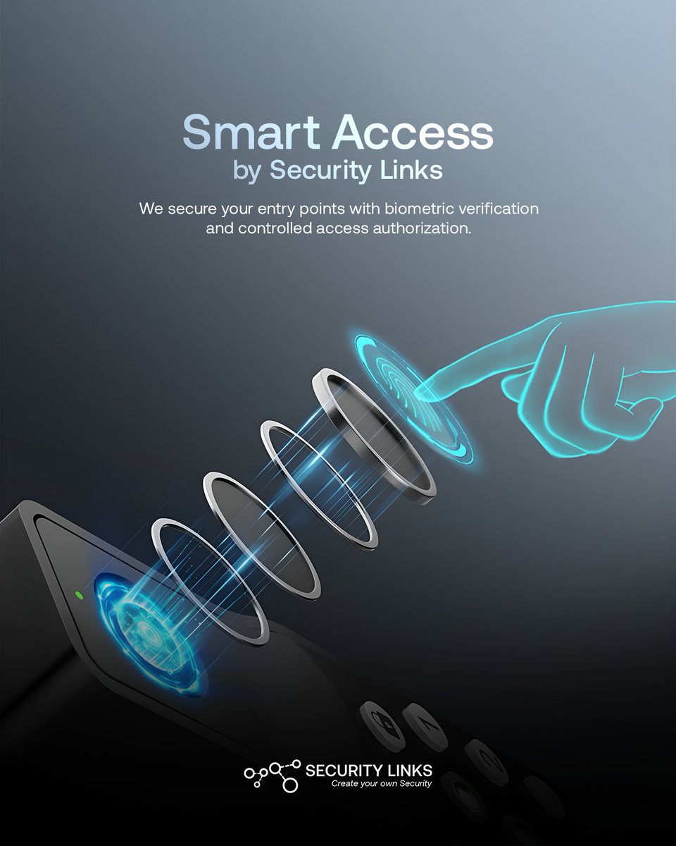 Security__Links's tweet image. Security Links ensures every access point is protected with precise identification and real time authorization for homes, offices, and high security environments.

#SecurityLinks #SmartAccess #BiometricSecurity #AccessControl #SecureEntry #DigitalSecurity #SmartSecurity