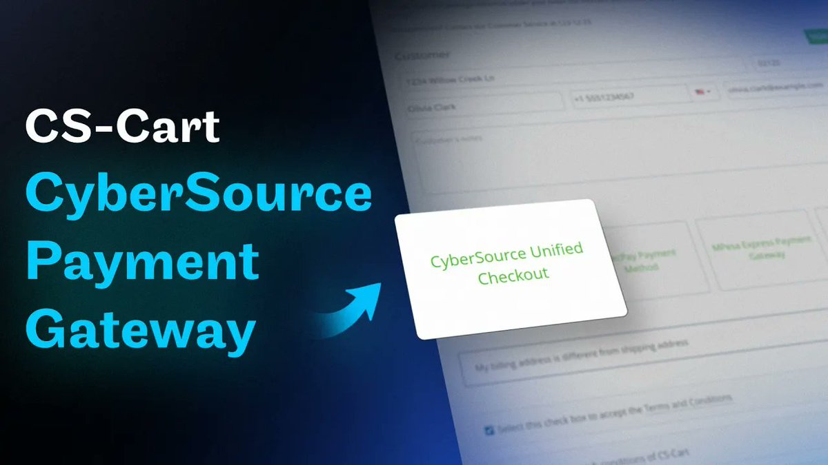webkul's tweet image. CS-Cart CyberSource Payment Gateway supports secure global transactions with risk management, fraud screening, and major card support. 
Fully integrated with CS-Cart and Multivendor.
Watch Here▶️ youtu.be/PuWj0N-Dnj0?si…
#CSCart #CyberSource #eCommerce 💳