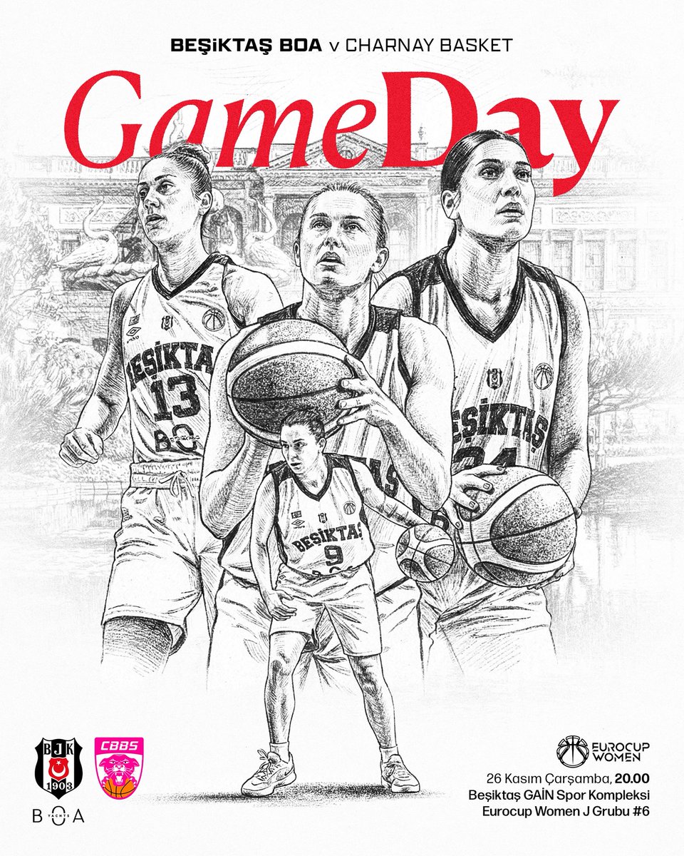 🦅 Bugün #BeşiktaşınMaçıVar 

🏆 <a href="/EuroCupWomen/">EuroCup Women</a> J Grubu 6. Hafta 
🆚 Charnay Basket
⏰ 20.00
📍 Beşiktaş GAİN Spor Kompleksi
📺 FIBA YouTube