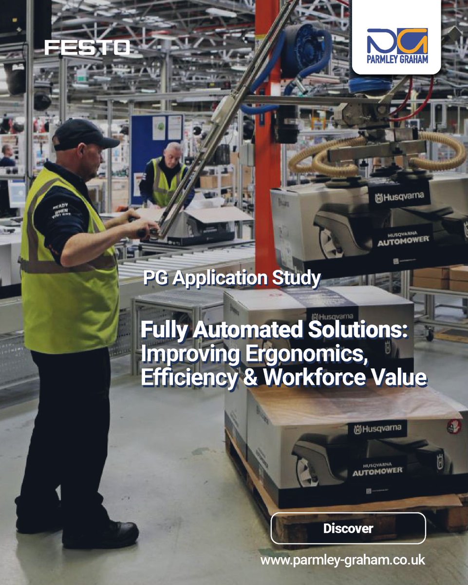 ParmleyGraham's tweet photo. Driving Automation at Husqvarna UK: A collaboration between Festo &amp; Parmley Graham for an electric automation solution! 👉https://t.co/uFwFcHogjL #Festo #ParmleyGraham #Husqvarna #automationtechnology #automationsoftware #MechanicalAxis https://t.co/KJsZK26Z93