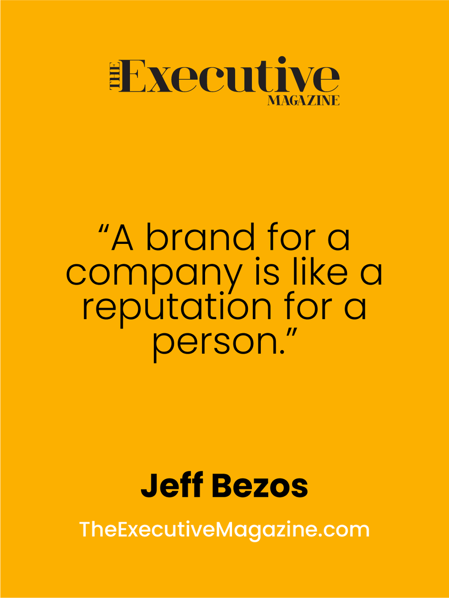_The_Executive's tweet image. Your brand is your business’s character. It’s what people say when you’re not around, so build it wisely.

#Branding #Reputation #Trust #Marketing #Leadership #Success #Identity #Perception #Growth #Business