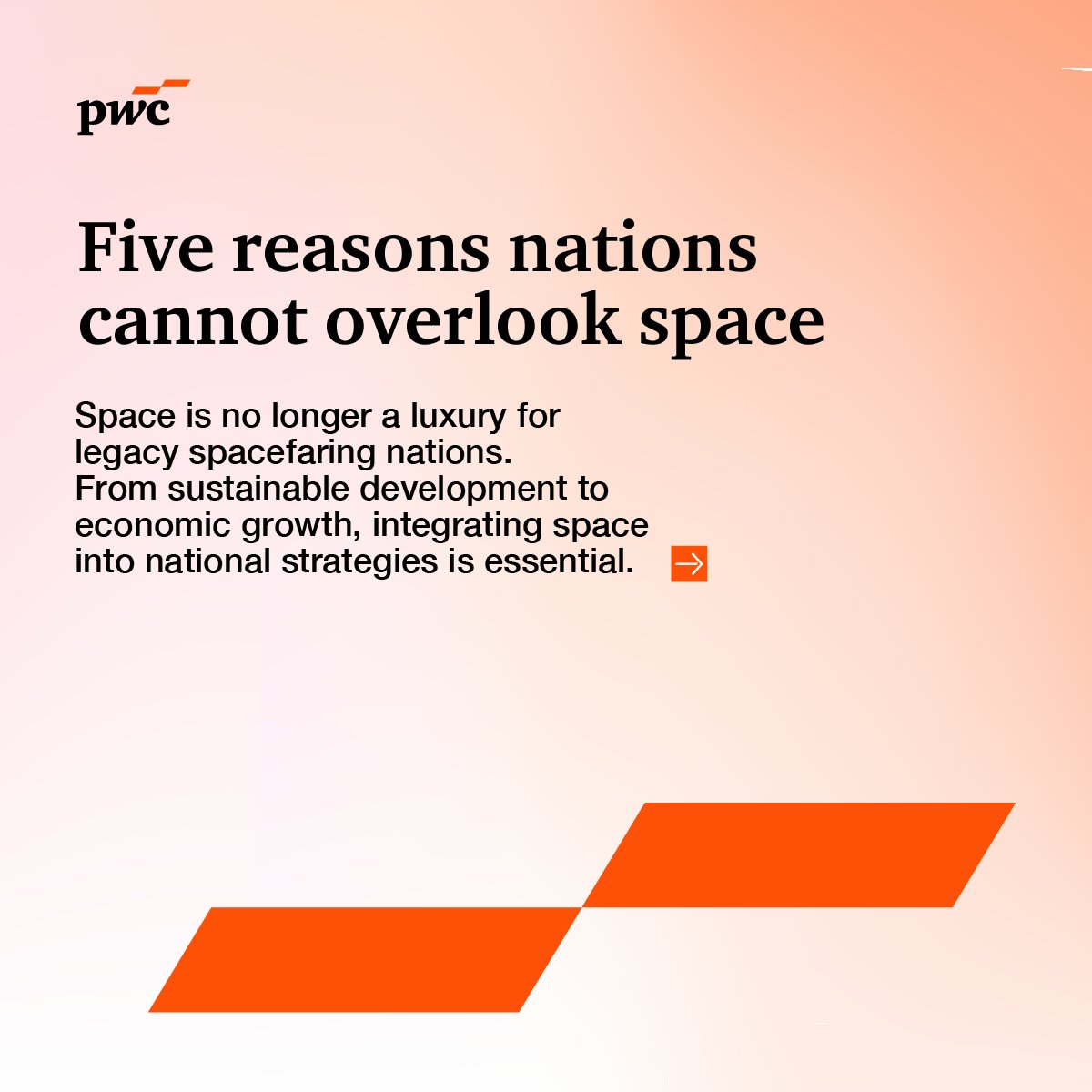 PwC's tweet image. 🛰️ Space is no longer a distant frontier; it’s vital for our future. Every nation needs a robust #SpaceStrategy. We’ve worked with the @WEF to design a National Space Strategy Toolkit to support nations build one. Act today to lead tomorrow. Read more: pwc.to/3JECF6R