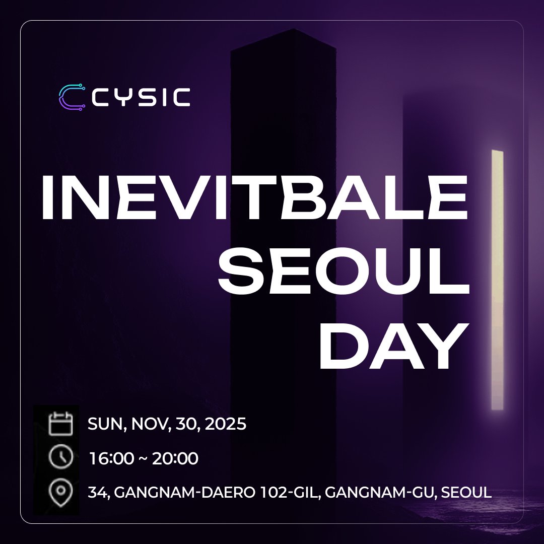 Cysic_KR's tweet image. Cysic to Host Its First Meetup in Korea🔥🇰🇷
(Cysic이 한국에서 첫번째 오프라인 밋업을 개최합니다)  

We’re hosting an event in Gangnam, Seoul together with the Cysic core team.
(서울 강남에서, Cysic 코어팀과 함께 진행됩니다) 

luma.com/xdb0gfnp 

November 30 (Sun), 4 PM ~ 8…