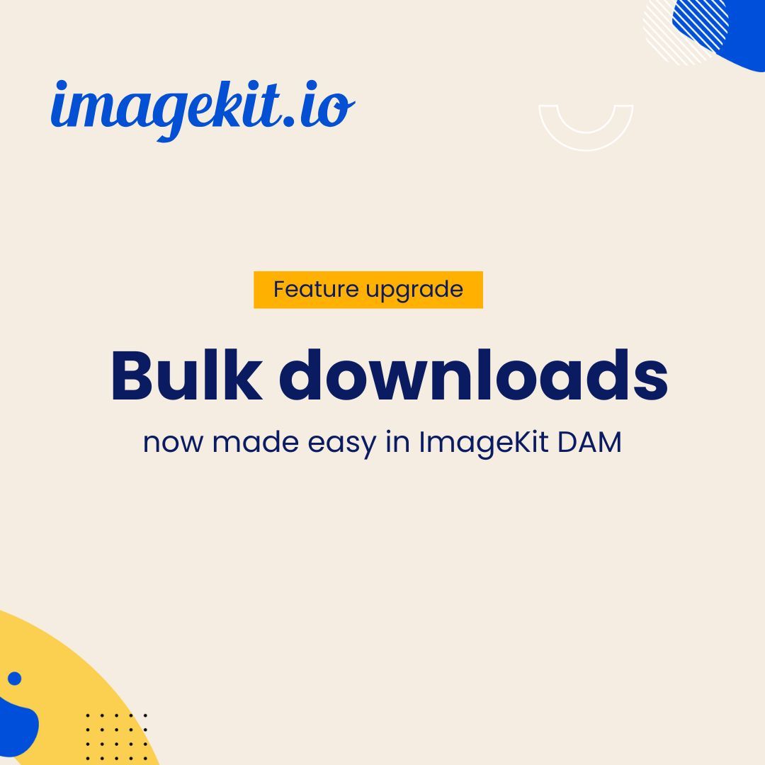 ImagekitIo's tweet image. ImageKit media library now supports zip downloads up to 6 GB, letting you download bigger batches of assets in one go.

Try it on your next export!