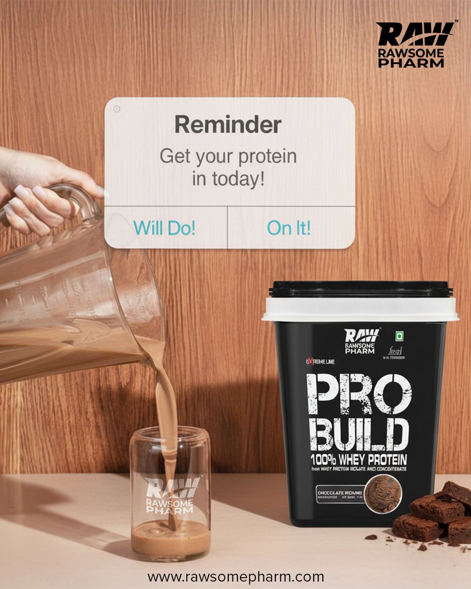 RawsomePharm's tweet image. Don’t ignore the reminder. Fuel your day with PROTEIN. 💪
Rawsome Pharm PRO BUILD- because your muscles deserve better.

#RawsomePharm #ProBuild #ProteinReminder #GymFuel #MuscleNutrition #FitnessLifestyle #berawbeawesome #gymlife  #cleanfuel #notricksjustgains
