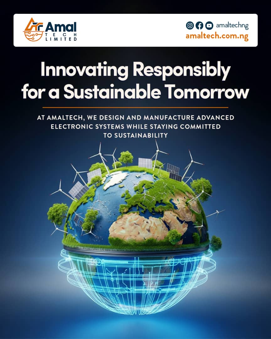 AmalTech_NG's tweet image. At Amal-Tech, we believe innovation must be sustainable. From energy-efficient product design to e-waste recycling, we’re building technology that powers industries while protecting the planet. 
Because true progress is responsible progress.

#amaltech #sustainableinnovation