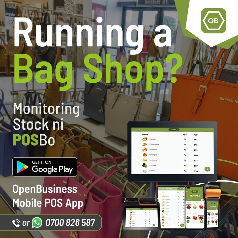 OpenBusinessPOS's tweet image. Bag Sellers – Are You Ready?
You’ve got the bags, we’ve got the system to keep your Biashara moving.
From stock to sales—manage it all effortlessly
📲 Download the app 👉 bit.ly/OBPOSapp
📞 Call/WhatsApp: 0700826587 / 0707833514
Get organized, Sell smarter!