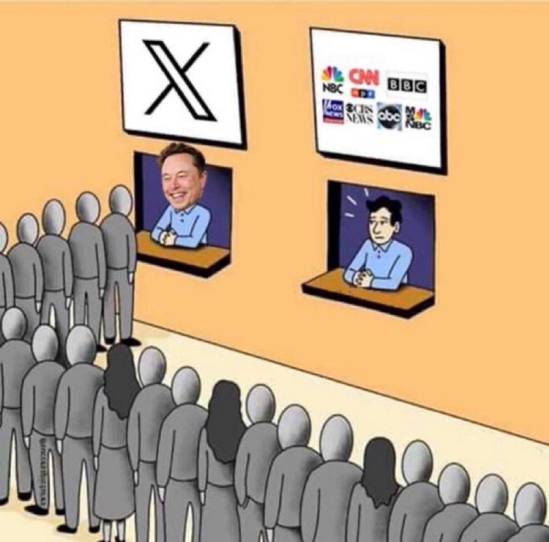 teslaownersSV's tweet image. Truth always wins. 

Don’t hate the media become the media 

𝕏 is the most trusted source for news.