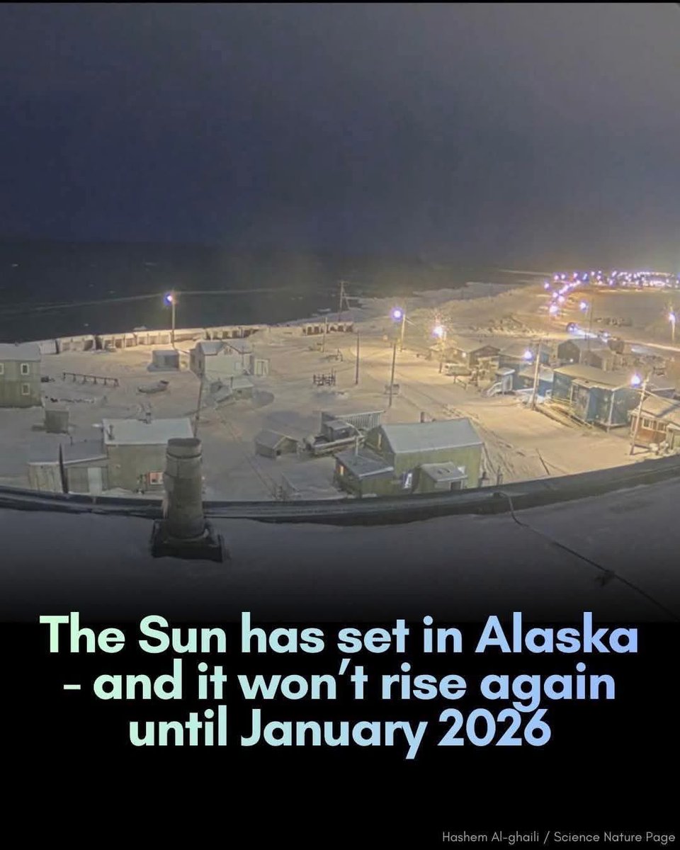 udeochusp's tweet image. #openlearning 

Polar night has officially begun in Alaska. 

Could you survive 66 days of utter darkness?

For 66 consecutive days, the residents of Utqiagvik, Alaska—the northernmost town in the United States—will not see the sun. 

Known as &quot;polar night,&quot; this natural…