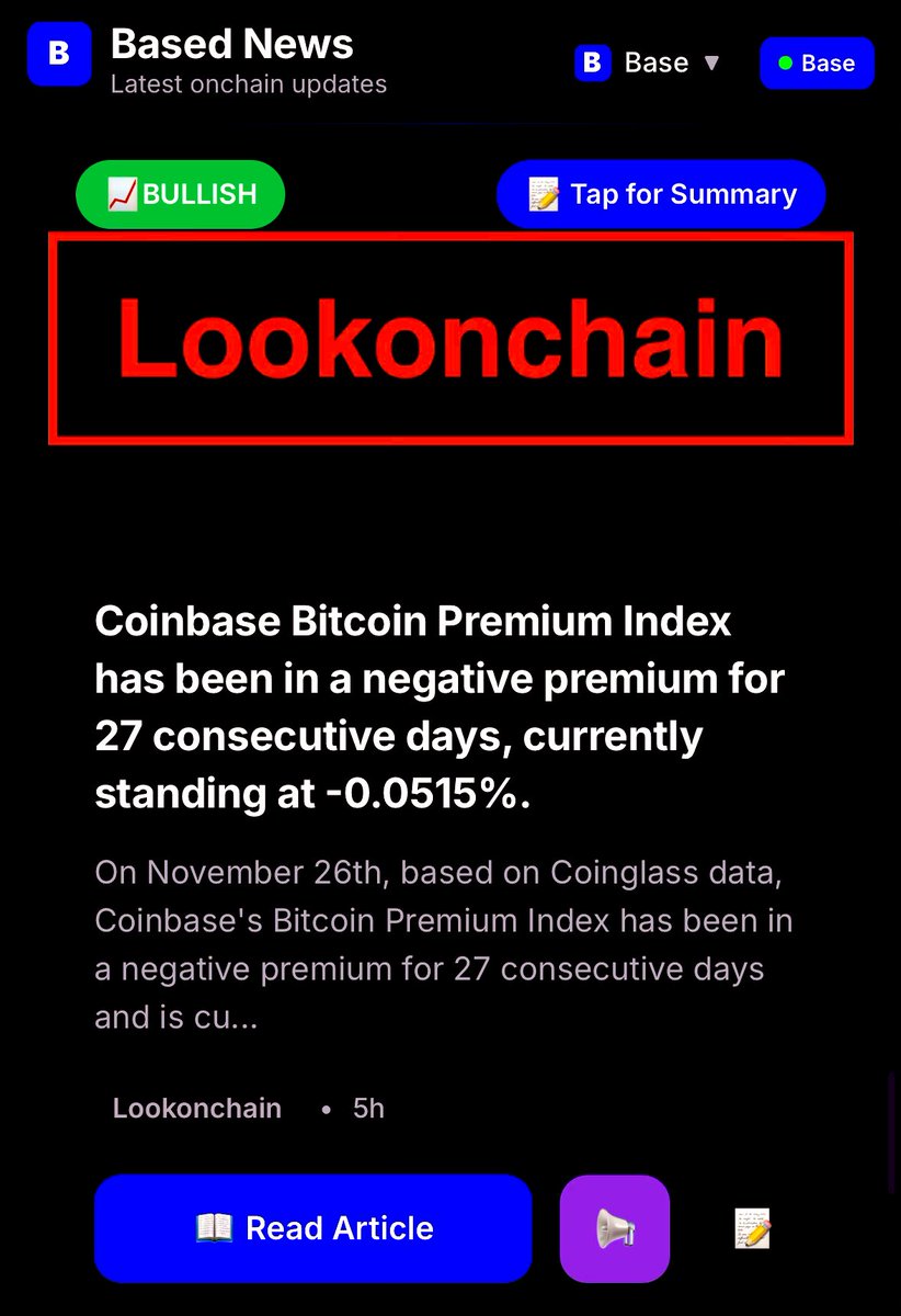 Coinbase Bitcoin Premium Index (CBPI) has been in a negative premium for 27 consecutive days, currently standing at -0.0515%.