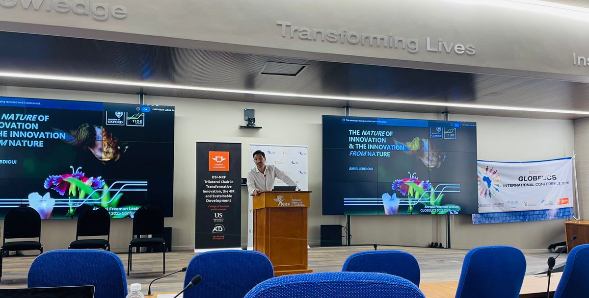 UJ_TRCTI's tweet photo. Professor Amir Lebdioui reflects on evolutionary economics, adaptive policy thinking and pathways toward greener futures.
#UJ20 #Technologyforthefuture #4IR #transformativeinnovation #sustainabledevelopment #STI2SDGs #UJAllTheWay #societalImpact
@go2uj @UJ_CBE @NRF_News https://t.co/bHJsTL0tyi
