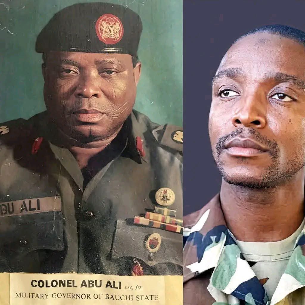 abbkar_ai's tweet photo. FATHER &amp; HIS SON. 

FATHER: Late, Brig-Gen. Abu Ali (Former Bauchi state Military Governor, and Traditional ruler in Kogi).

SON: Lt - Col Mohammed Abu Ali ( A dogged fighter in NA who was killed in Borno.

May Allah grant them peace and mercy 🙏🏼 https://t.co/uqBMDJz6P4