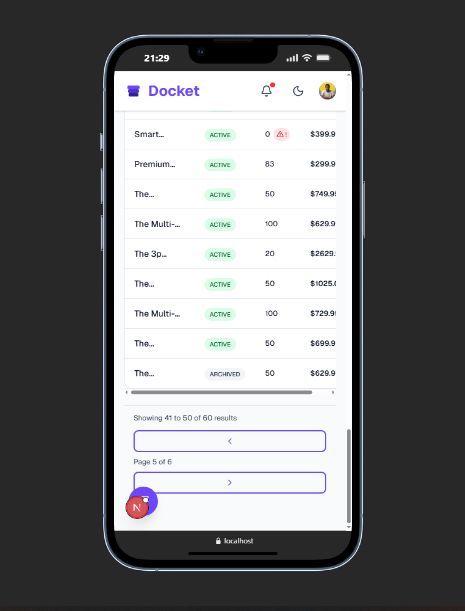 JosephOnTech's tweet image. Day 8 of building Docket 🚀 (late post - power outage yesterday)

Added pagination yesterday.

Recently reviewed a site with endless product scrolling. No pagination = slow, frustrating UX.

Pagination isn&apos;t optional when managing inventory at scale.

#buildinpublic #SaaS