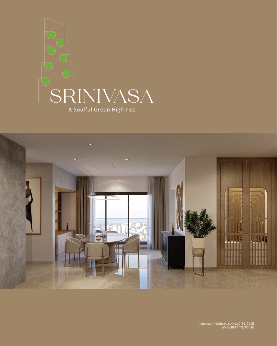 BaashyaamGroup's tweet image. Inside Srinivasa, West Mambalam, every detail is intentional. The spaces flow with ease, wrapped in an understated elegance that defines modern luxury.

#BaashyaamConstructions #RealEstateDevelopment #SustainableArchitecture #Chennai #RealEstate #apartments