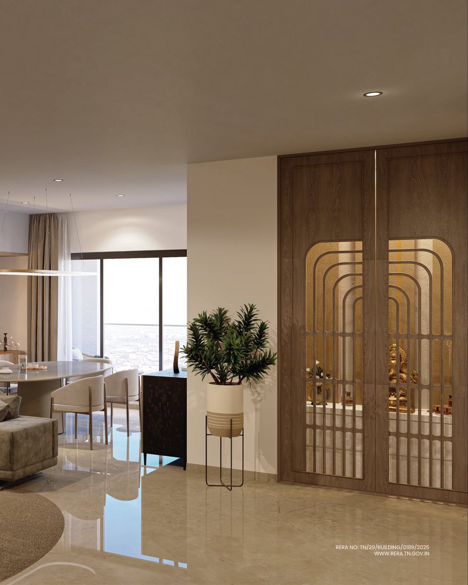 BaashyaamGroup's tweet image. Inside Srinivasa, West Mambalam, every detail is intentional. The spaces flow with ease, wrapped in an understated elegance that defines modern luxury.

#BaashyaamConstructions #RealEstateDevelopment #SustainableArchitecture #Chennai #RealEstate #apartments