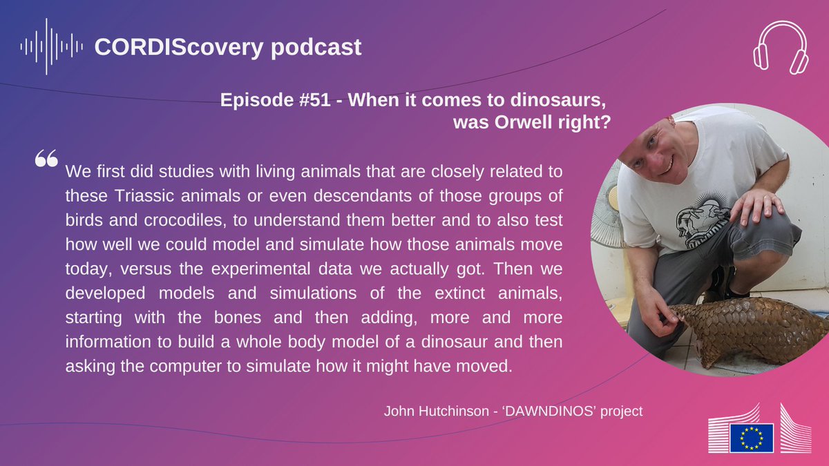 CORDIS_EU's tweet image. 🦖🐊Curious about why dinosaurs succeeded across the Triassic-Jurassic transition and why the crocodile-line did not? 

@JohnRHutchinson helps us gain all the insights, in the latest episode of the #CORDIScovery podcast. Tune in! 👉 link.europa.eu/ckRfxR
