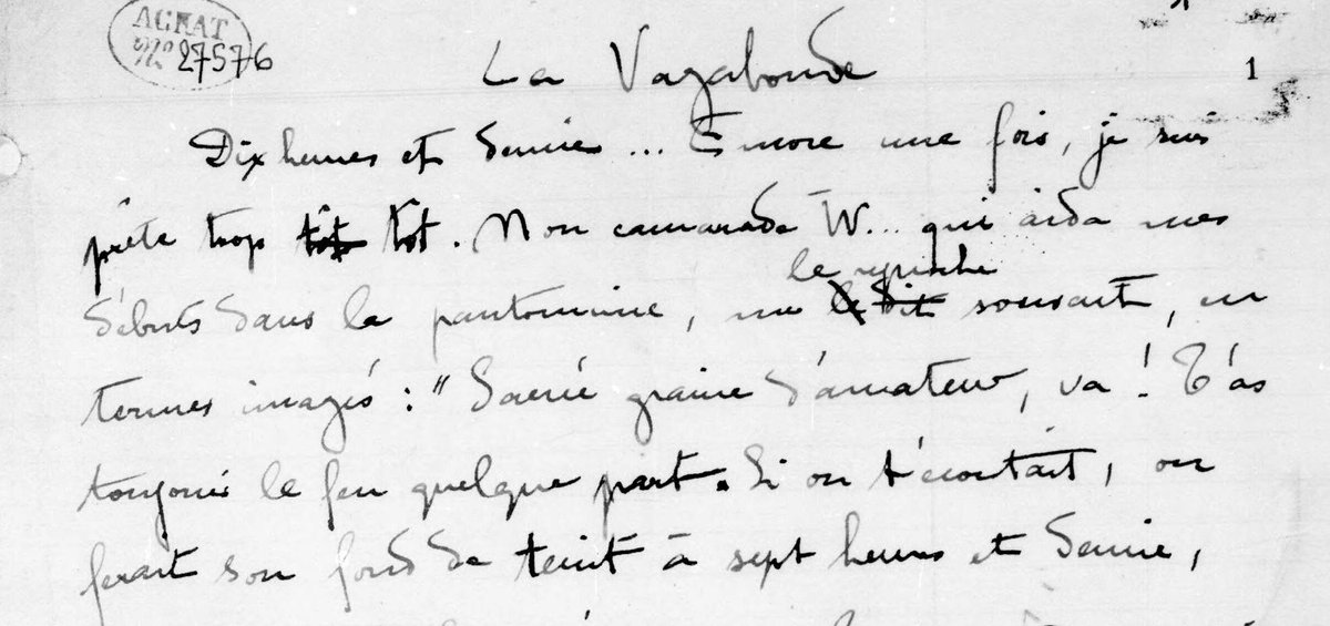 laBnF's tweet image. Le 8 décembre, Marianne Denicourt interprète des extraits de &quot;La Vagabonde&quot; de Colette. Dans cette œuvre clé, l’autrice affirme son indépendance et son émancipation en tant que femme libre et artiste. Réservez vite vos places bnf.fr/fr/agenda/la-v…