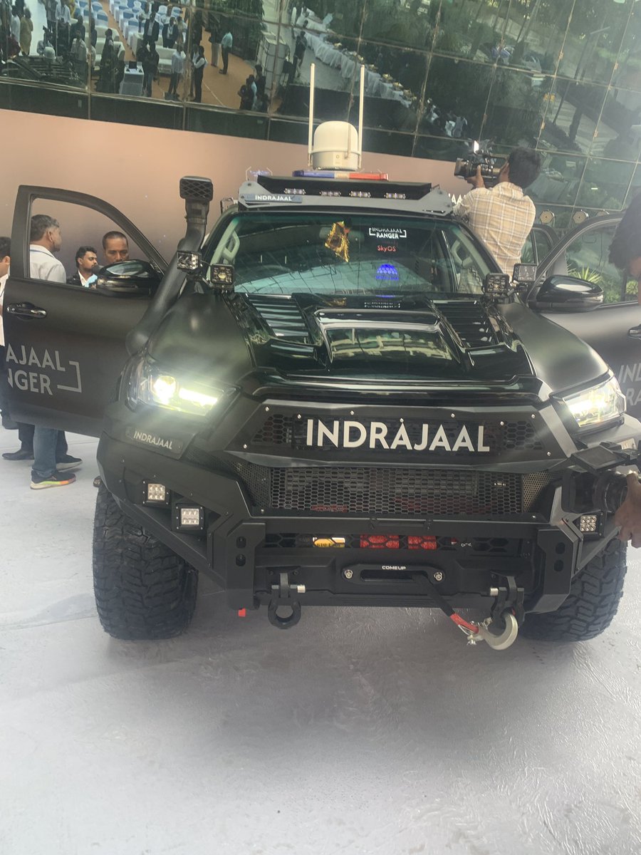 mohamme43370656's tweet image. The *Indrajaal Ranger* has officially been unveiled and is already operational with *Punjab Police* and *BSF*. A major breakthrough in autonomous anti-drone defense and border surveillance. *Stay tuned for what’s next!*  
#IndrajaalRanger #BorderSecurity #Drone @IndrajaalCUAS