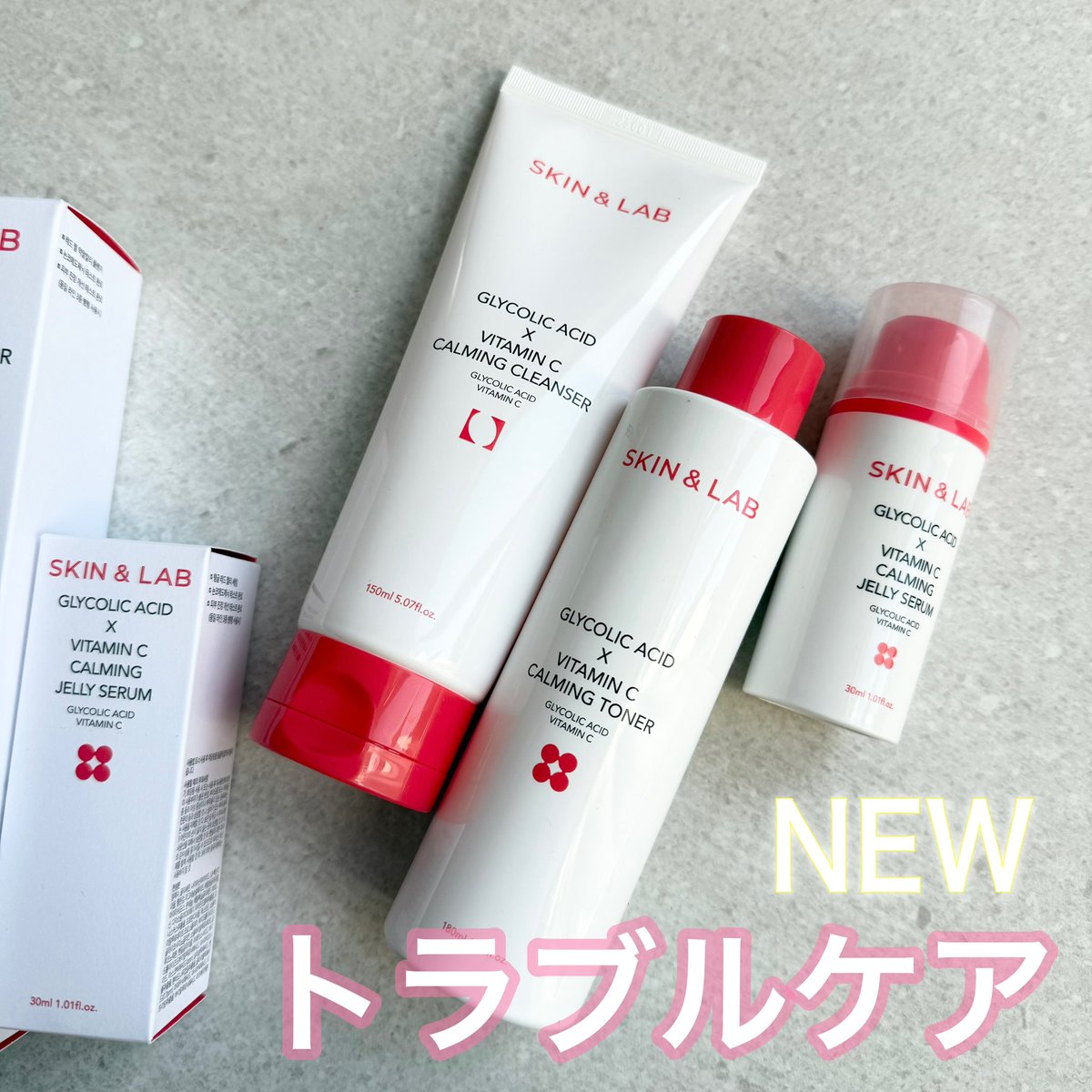 ksdsamy's tweet photo. SKIN&LAB/スキンアンドラブ
10月発売の新商品🎉グリコール酸入りのスキンケア3種セット✨
・グリコール酸×ビタミンCカーミングトナー
ほんのり赤みがあるシャバシャバ系のトナー!この時期だととろみがあるタイプが多いので、軽い使い心地が好きな方にも使いやすい印象でした ☺️
#PR #SKINLAB
↓ https://t.co/QYOXA5Bk5m