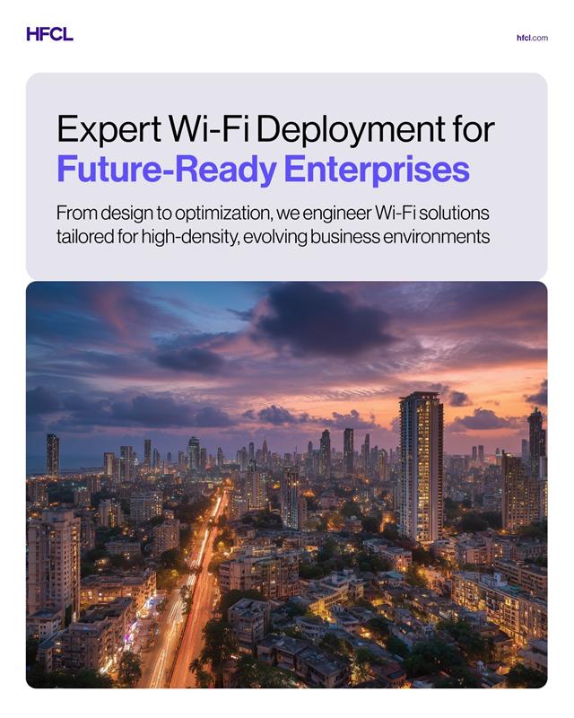 hfclg's tweet image. HFCL delivers expert Wi-Fi deployment services designed to build reliable, scalable, and future-ready networks across enterprises, campuses, and industries.

Our comprehensive services include every step from design and installation to ongoing optimization and performance tuning.…