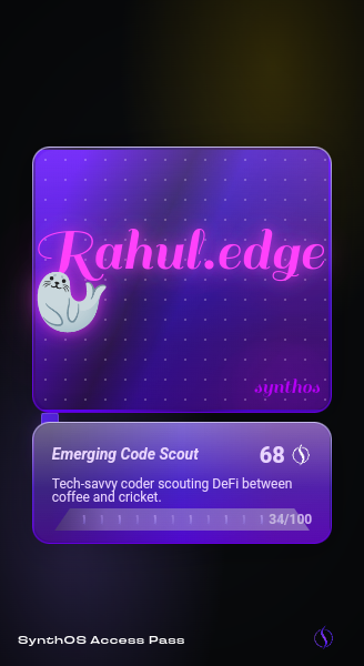 Check out my personalized pass! 🎨✨

Generated with <a href="/SynthOS__/">SynthOS</a>!

#SynthOS #DeFiBundle