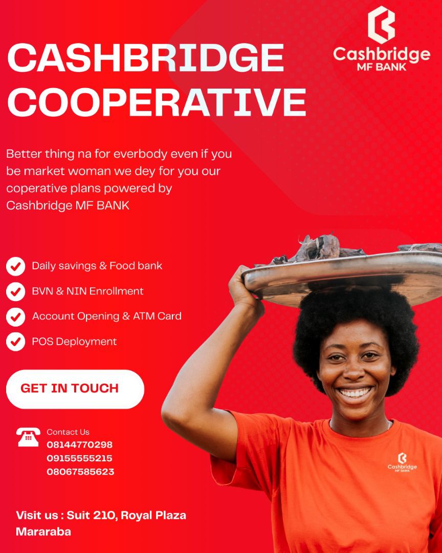 cashbridge_mfb's tweet image. Your hustle deserves support!
With Cashbridge Cooperative, you get daily savings, easy account opening,
food bank access, and POS for your business.
Better life dey start with better banking  join us today!