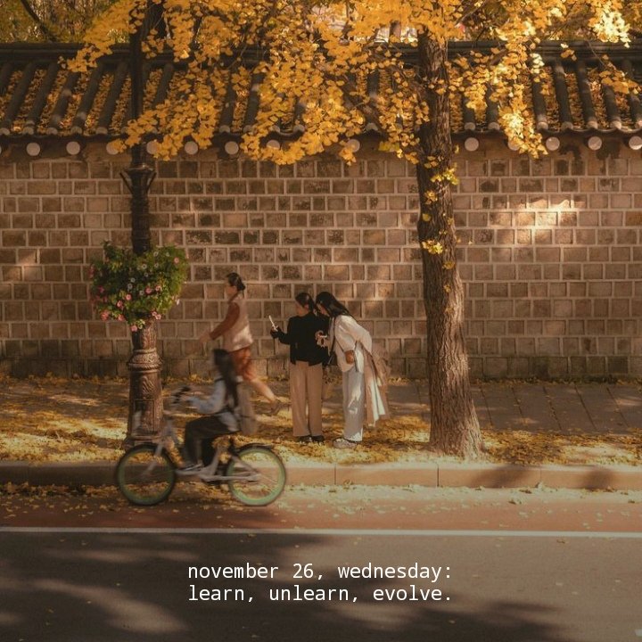 WordsCocoon's tweet image. november 26, wednesday...