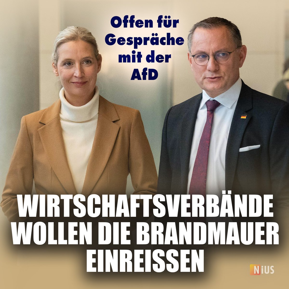 Teile der deutschen Wirtschaft wollen zukünftig anders mit der #AfD umgehen. Mehrere Verbände zeigen Bereitschaft zum Austausch mit der Partei – sie wollen die #Brandmauer weghaben.
nius.de/politik/news/o…