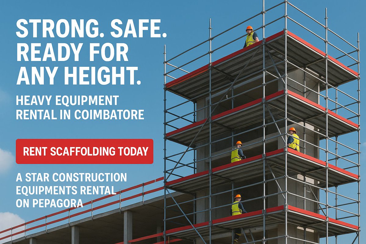 KrittikaCh78082's tweet image. Boost safety and speed on your job site with our high-performance Scaffolding (General).

 Explore A Star Construction Equipments Rental on Pepagora now: pepagora.com/en/a-star-cons…

 #BuildSmart #ScaffoldingSolutions #ASTARConstruction #Pepagora #HeavyEquipmentRentalInCoimbatore
