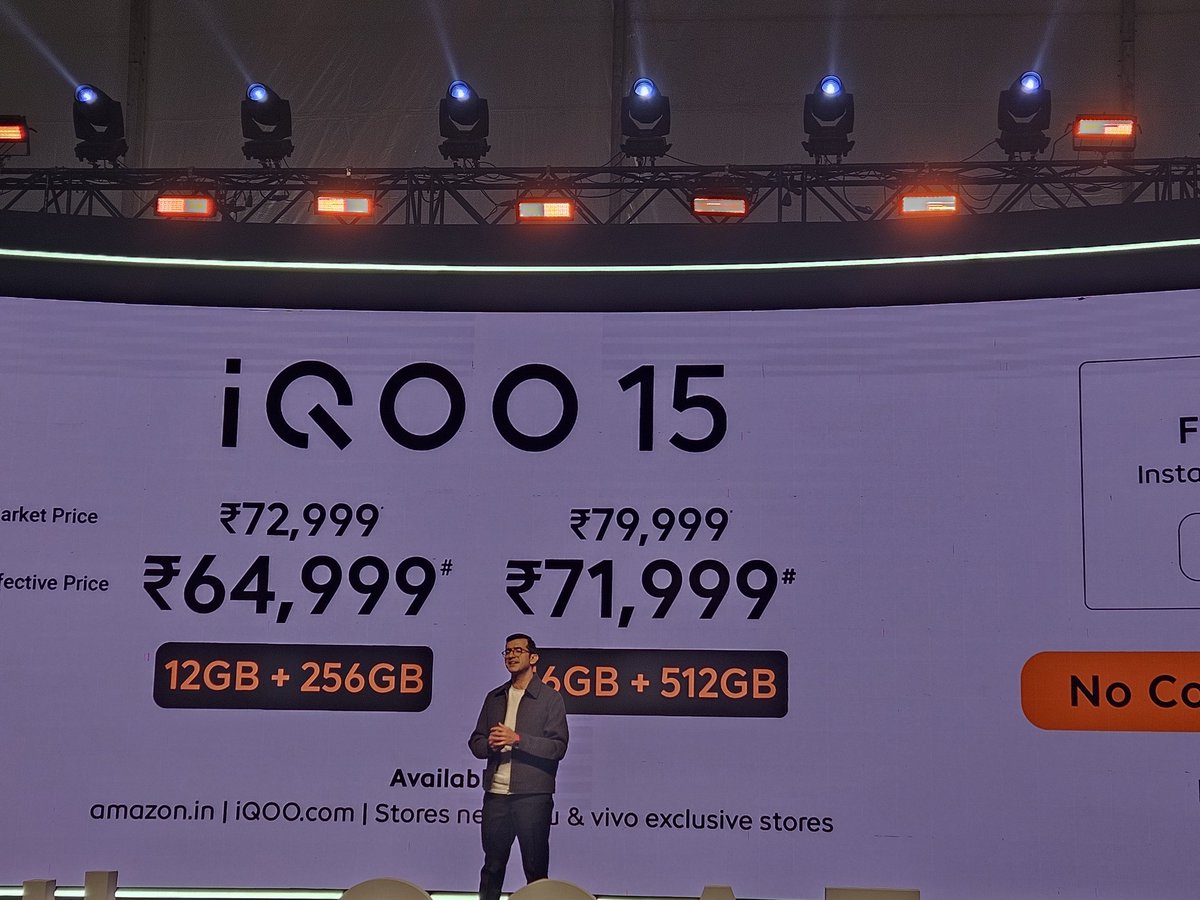 utsavtechie's tweet image. iQOO 15 Price in India